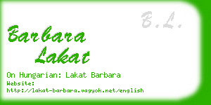 barbara lakat business card